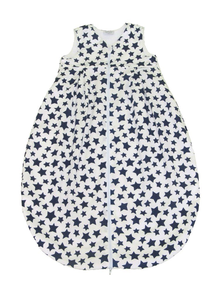 Tavolinchen 35/132 Terry Cloth Sleeping Bag with Stars White/Navy, Size 110 cm