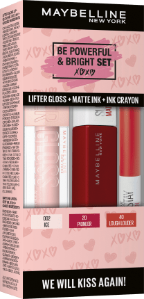 Maybelline New York Set Be Powerful & Bright Lifter Gloss 002 + Superstay Matte Ink 20 + Supers