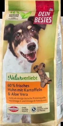 Dry dog ​​food with 60% fresh chicken & aloe vera, in love with nature, 1000 g