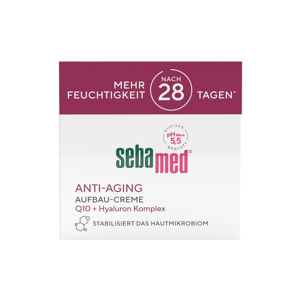 SEBAMED Anti-Ageing Builder Cream for Men and Women, Day Cream, Anti-Wrinkle Cream, Reduces Wrinkles, Prevents Skin Aging, with Q10 and Hyaluronic Complex, 50 ml