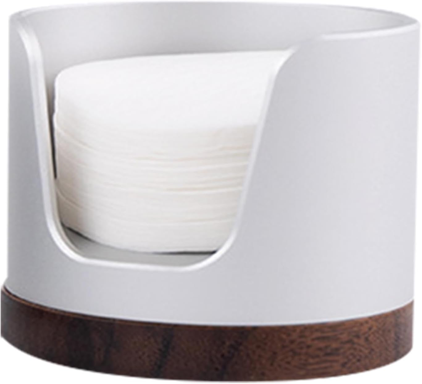 Coffee Filter Holder - Coffee Filter Storage Container, Espreso Filter Organizer | Round espreso filter paper holder, wooden house filter container for farmhouse for espreso maker