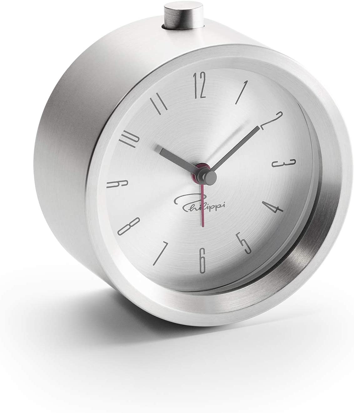 Philippi Tempus Alarm Clock Aluminium with Snooze Function and Lighting Sil
