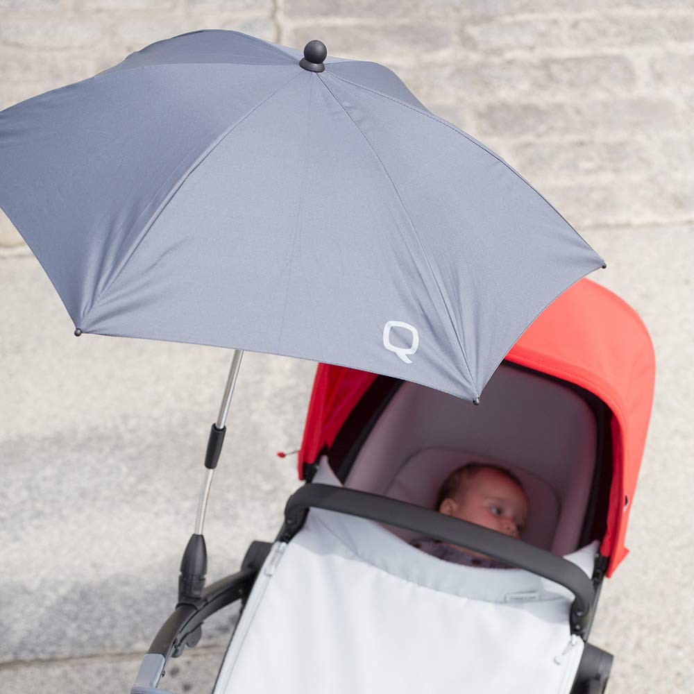 Quinny Parasol for Pushchairs UV Sun Protection Factor 40 +, Blue dark grey