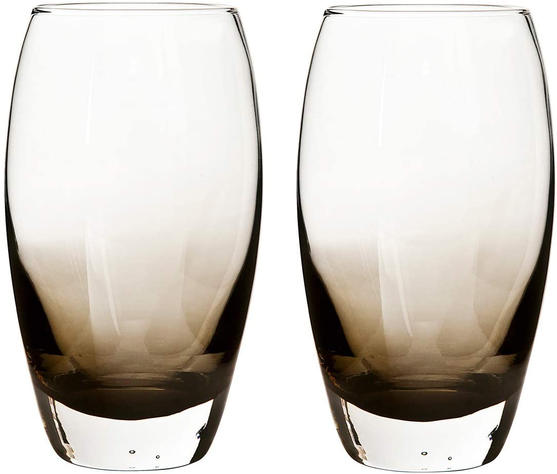 Denby 0.55 Litre Large Glass Halo/ Praline Large Tumbler, Pack of 2