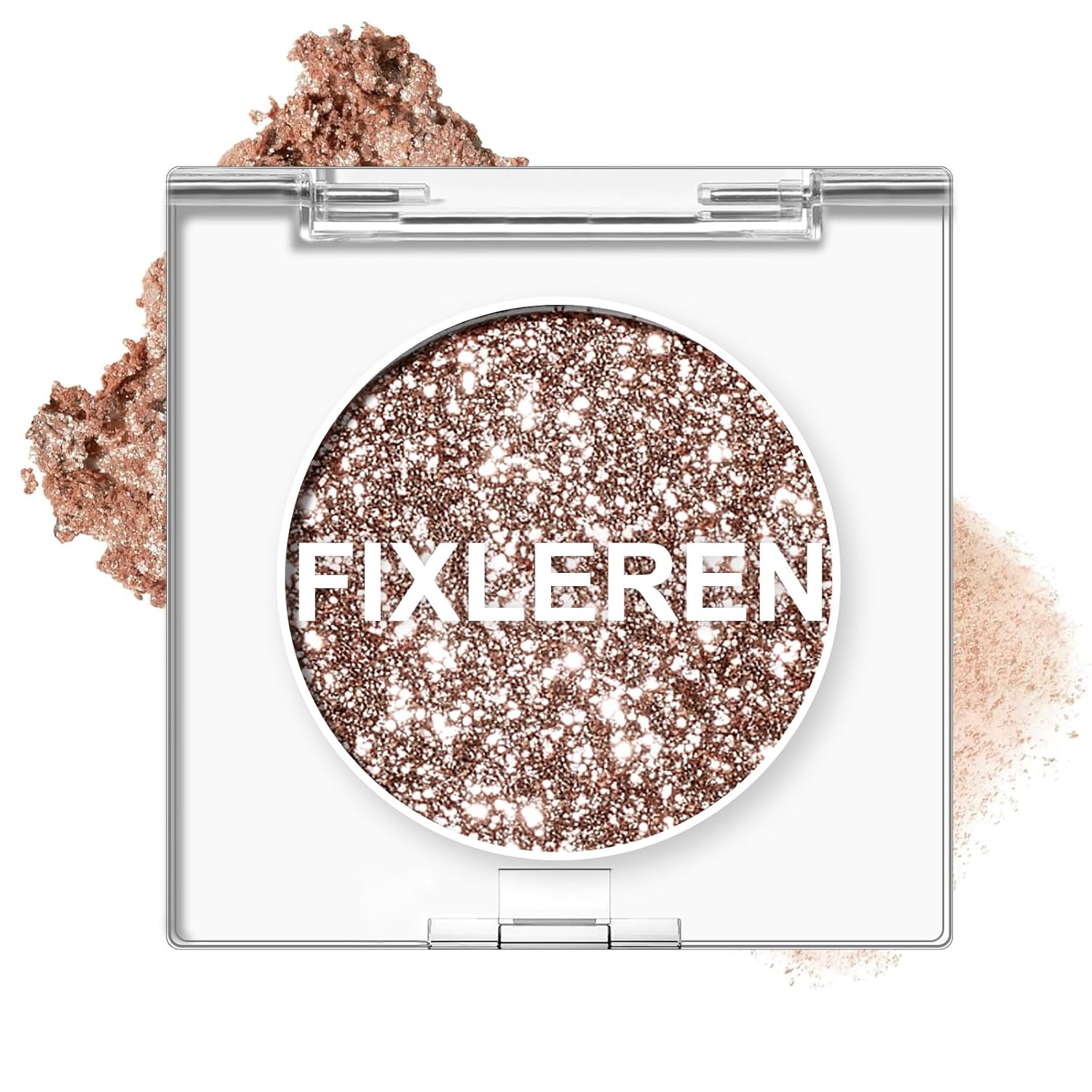 Fixleren Glitter Chameleon Eyeshadow Makeup Palette, Highlighting Eyeshadow, Metallic Changing Long-Lasting Holographic Glitter Multichrome Eyeshadow, Stage/Party Makeup (Gold)