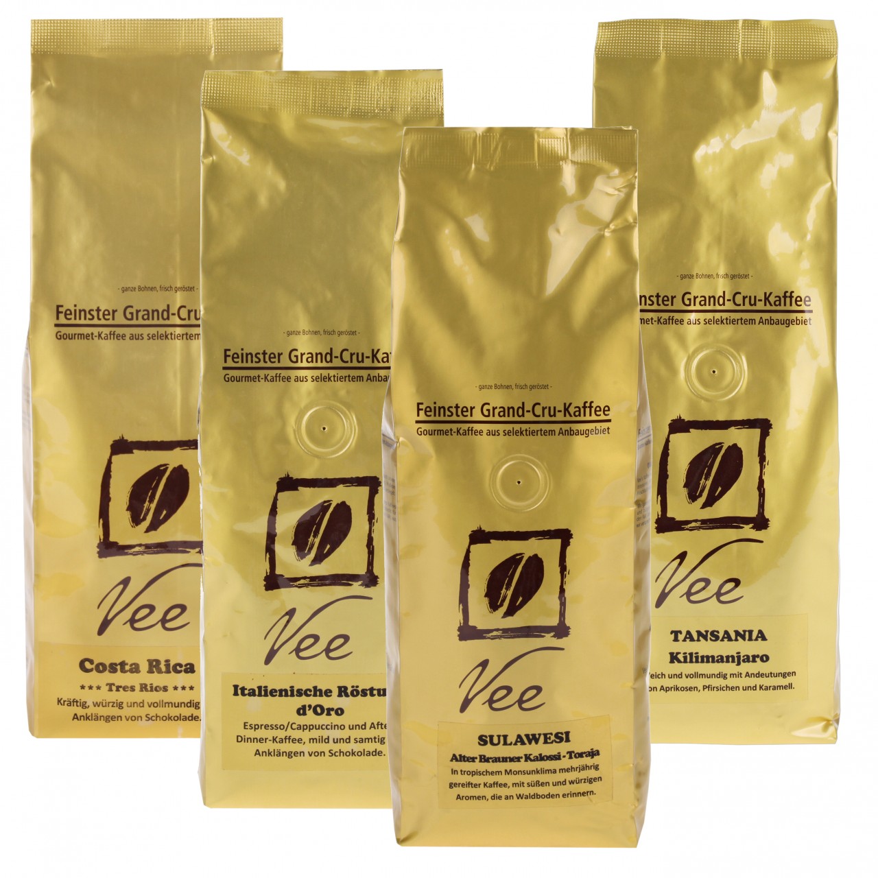 Vee Coffee Tasting Package Top Coffee Country Toasts 4 X 250 G