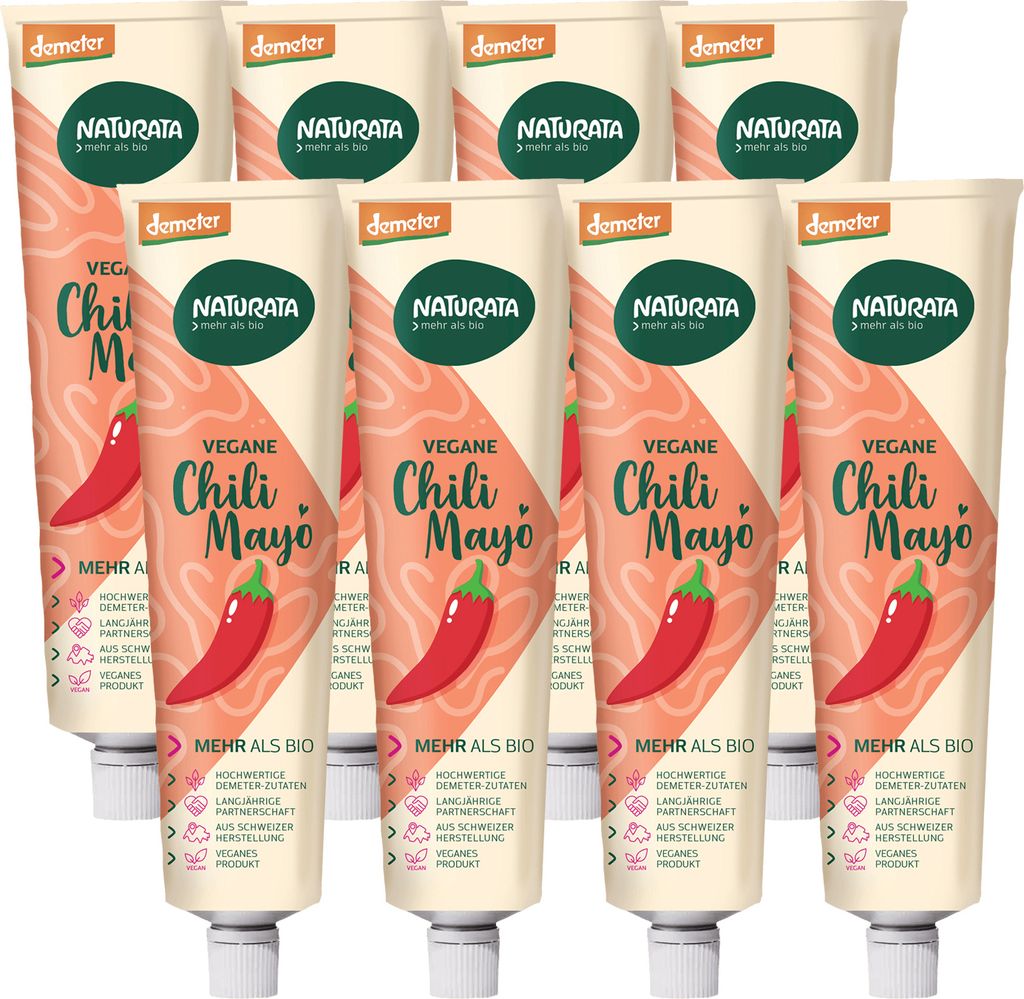Vegane Chili Mayo in der Tube, 8x 185 ml