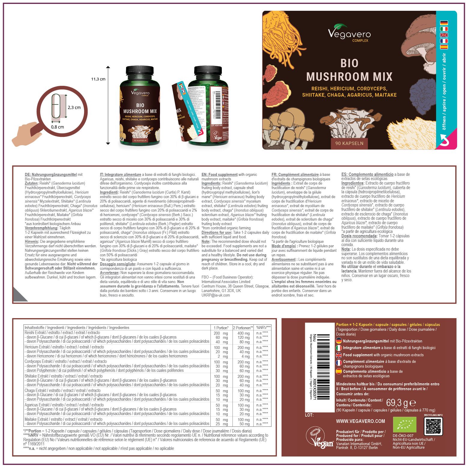 VEGAVERO BIO Mushroom Mix