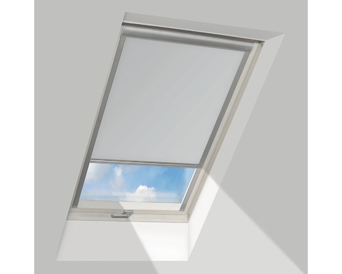 Blackout roller blind FAKRO light gray manual ARF 114x118 cm (10)