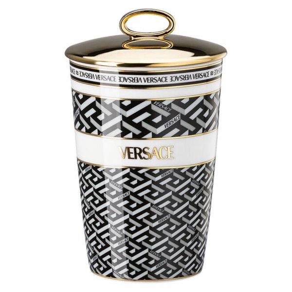 Versace by Rosenthal scented candle La Greca Signature Black