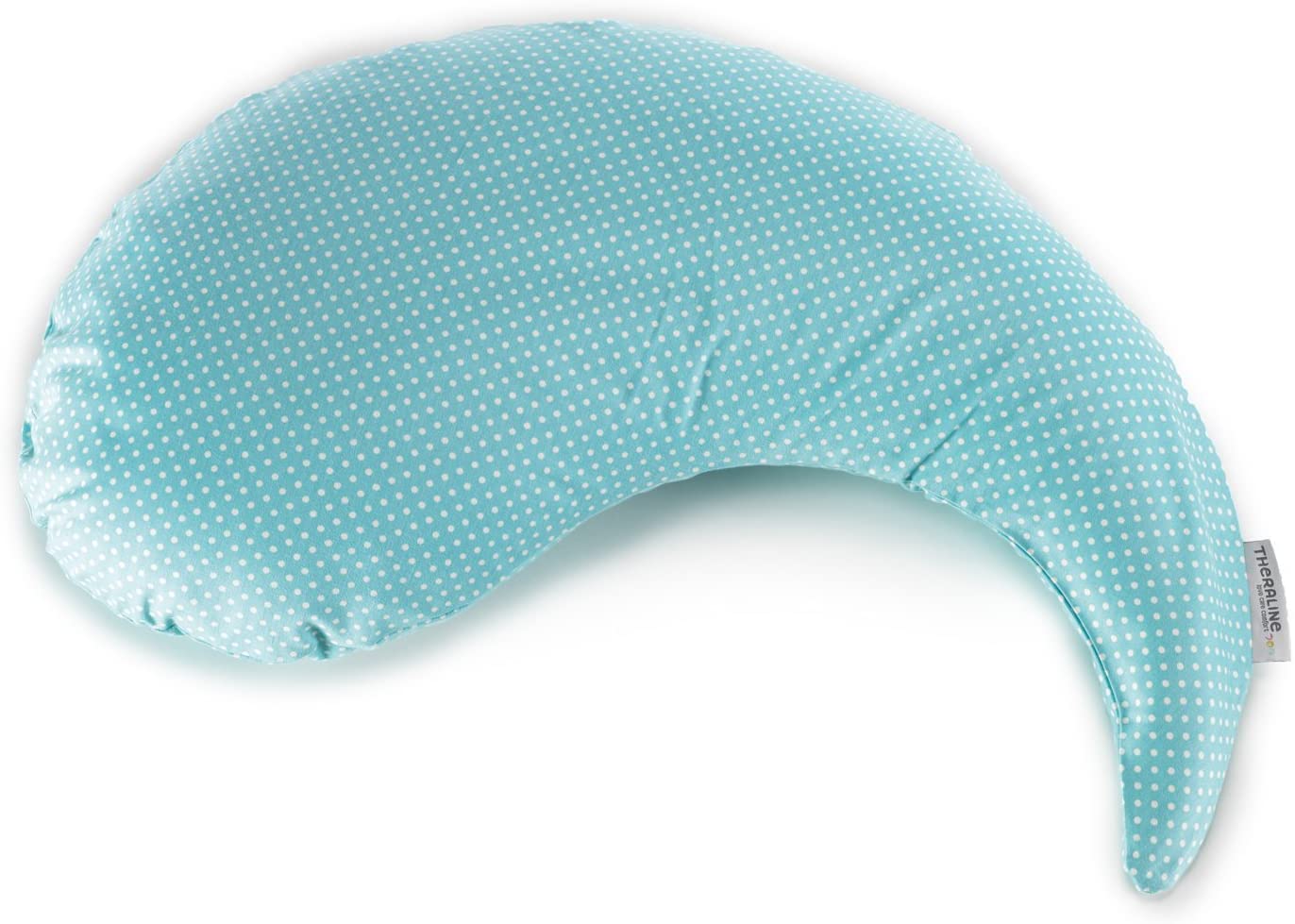 Theraline Yinnie Nursing Pillow With Outer Cover Polka Dots Turquoise