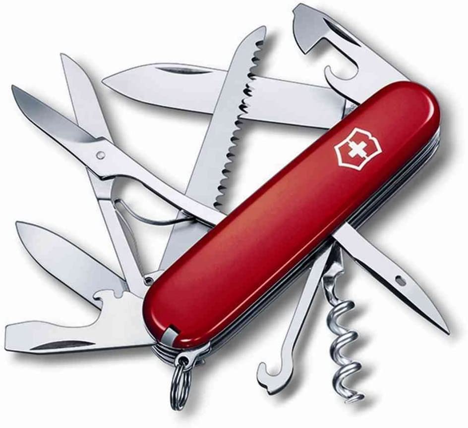 Victorinox Huntsman Pocket Knife 15 Functions Large Blade Corkscrew Pnzette Scissors Red