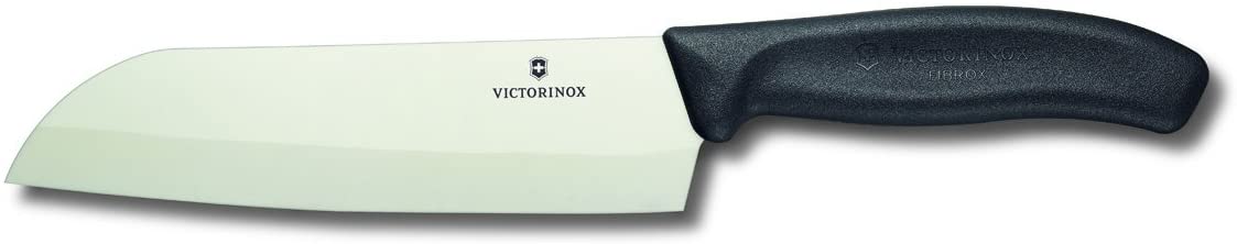 Victorinox 17 cm Cermic Blade Santoku Knife Gift Boxed, White/ Black