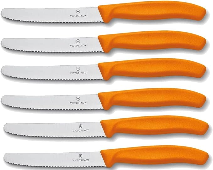 Victorinox Bread/Tomato Knife. Bread Knife Set of 6 Orange