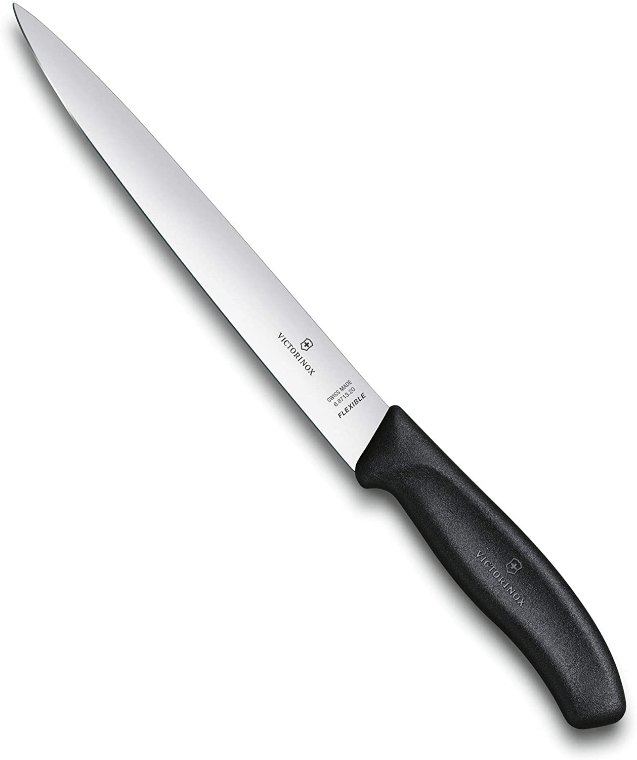 Victorinox 20 cm Swiss Classic Filleting Knife with Flexible Blade in Blister Pack, Black