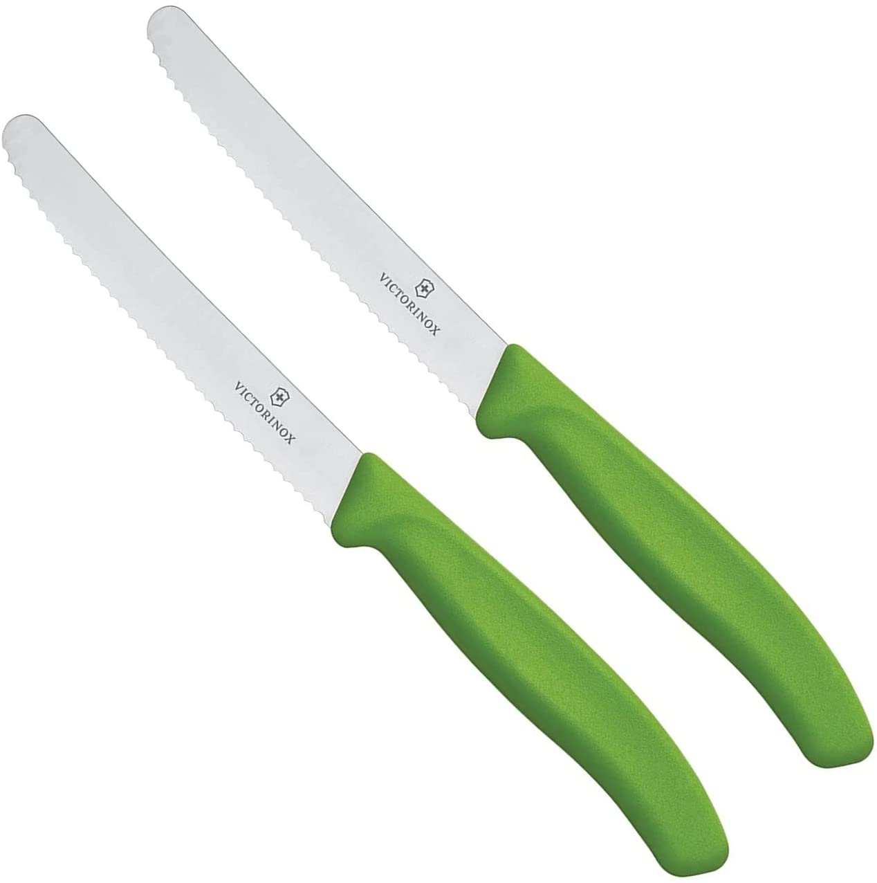 Victorinox Swiss Classic Kitchen Knives Set of 2 11 cm Extra Sharp Serrated Edge Ergonomic Dishwasher Safe