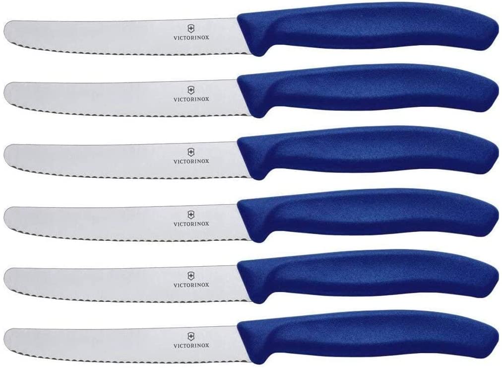 Victorinox 6 Piece Kitchen Knife Set (11 cm, Extra Sharp Serrated Edge, Table Knife, Ergonomic Handle, Dishwasher Safe), medium