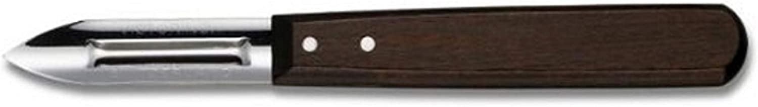 Victorinox potato peeler with wooden handle Double Edge, stainless steel, black, 30 x 5 x 5 cm