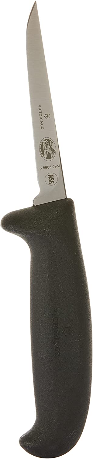 Victorinox Fibrox Poultry Knife, Medium Handle, 9 cm Blade Length, Black