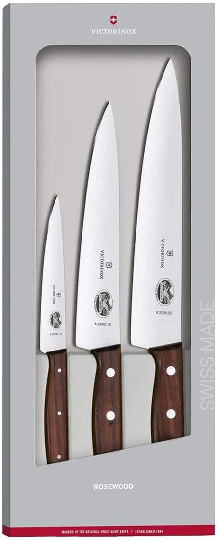 Victorinox Wood Carving Set of 3 in Gift Box Rustproof Wooden Handle Office Knife Carving Knife