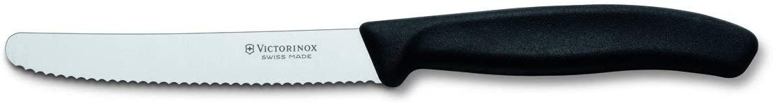 Victorinox Serrated 6.7333 Dinner Knife, Round, Pack of 1 Black