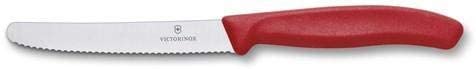 Victorinox kitchen knife 6.7831 11cm Swiss Classic (extra sharp serrated edge, ergonomic handle, dishwasher-safe) red