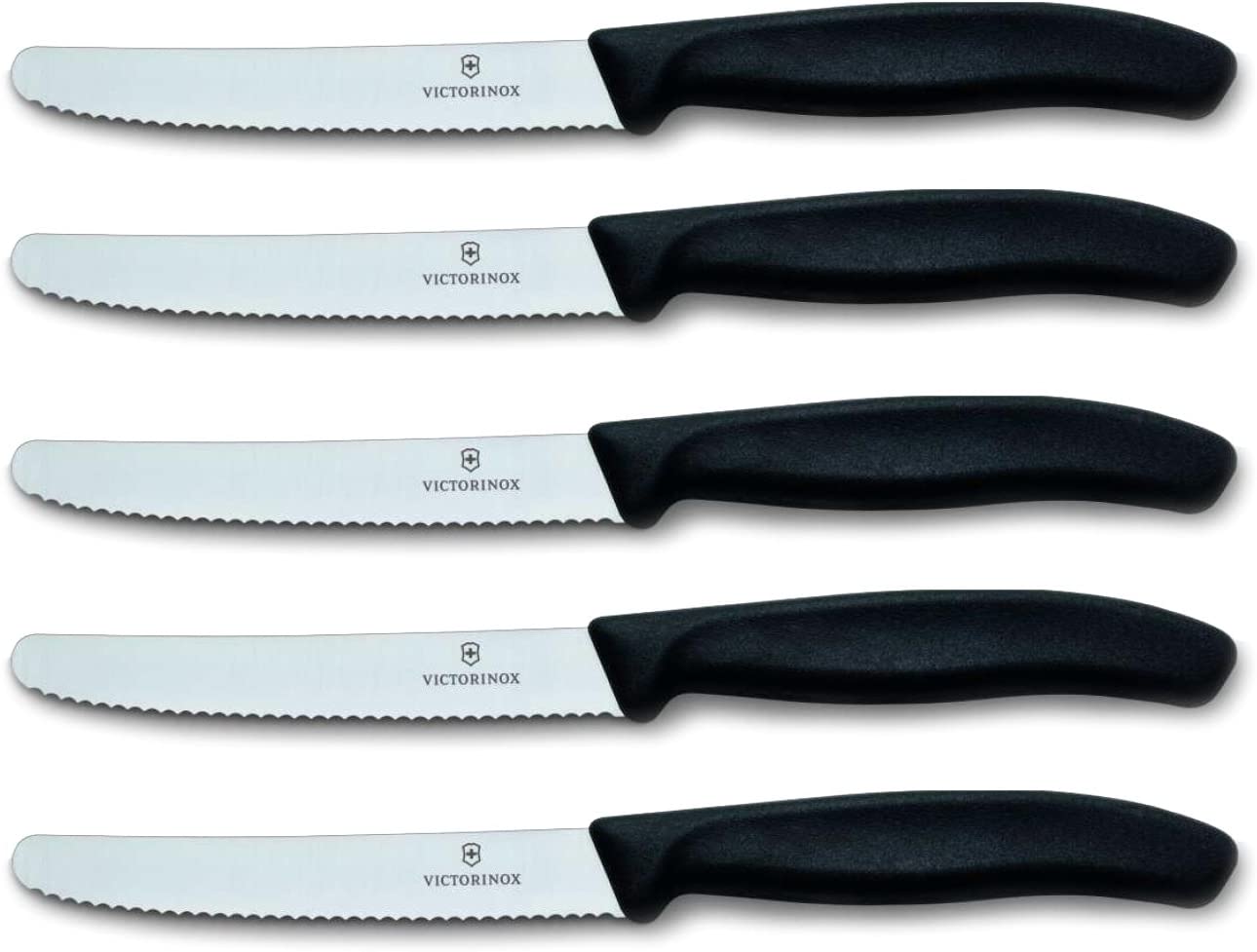 Victorinox Swiss Classic Tomato Knife, Bread Knife, Table Knife, Set of 5