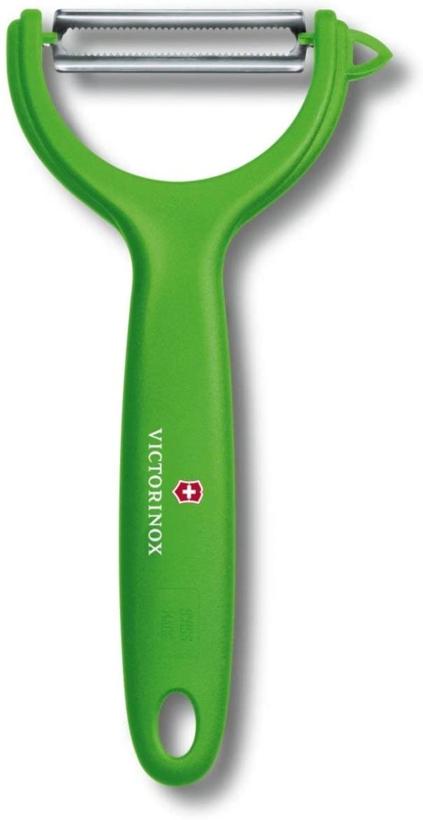 Victorinox Peeler for tomatoes, kiwi with serrated edge, double-edged, rust-proof, Swiss made, green