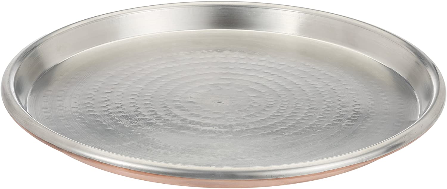 Vigor Blinky 94080-45 Round Baking Tray in Tin-Plated Copper, 3 cm Edge, 45 cm in Diameter