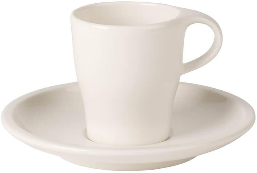 Villeroy & Boch Villeroy and Boch Coffee Passion Espresso Set, 2-Piece, Premium Porcelain, White