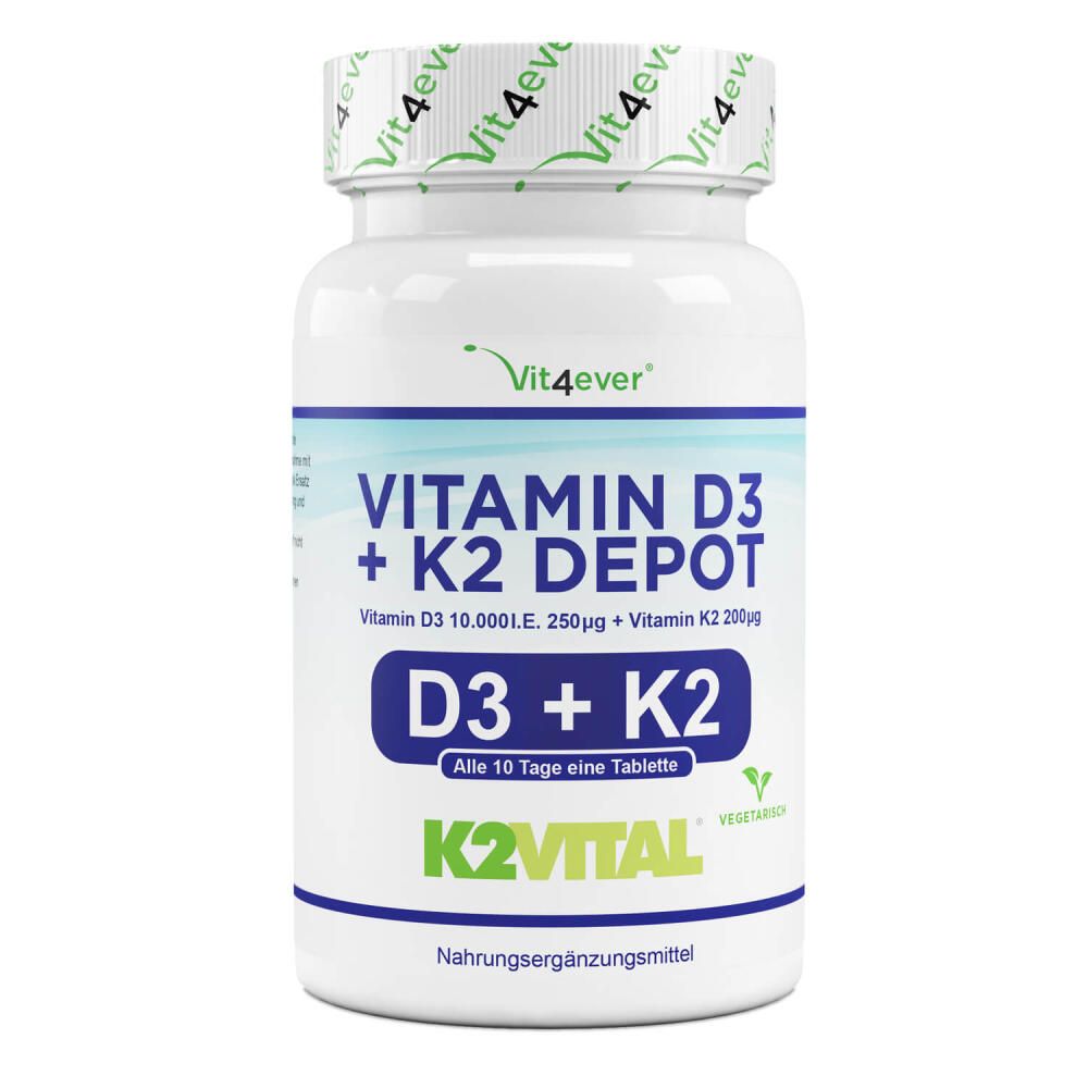 vit4ever Vitamin D3 10,000 IU + Vitamin K2 200 mcg