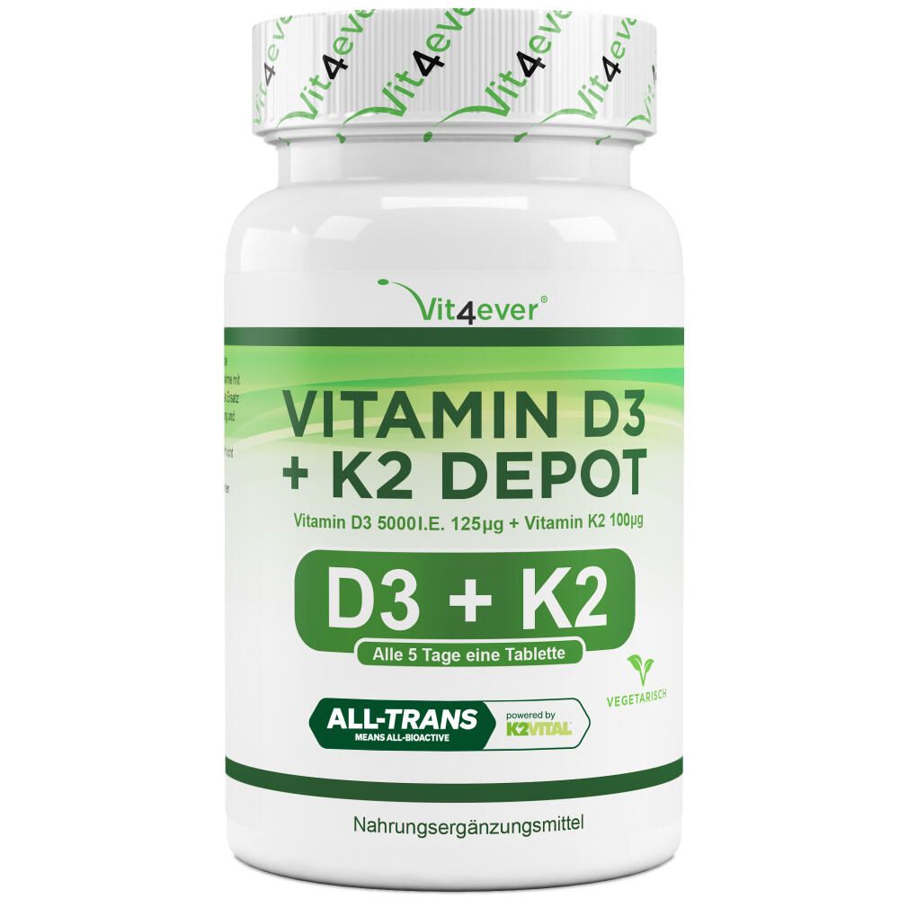 vit4ever Vitamin D3 5,000 IU + Vitamin K2 100 mcg