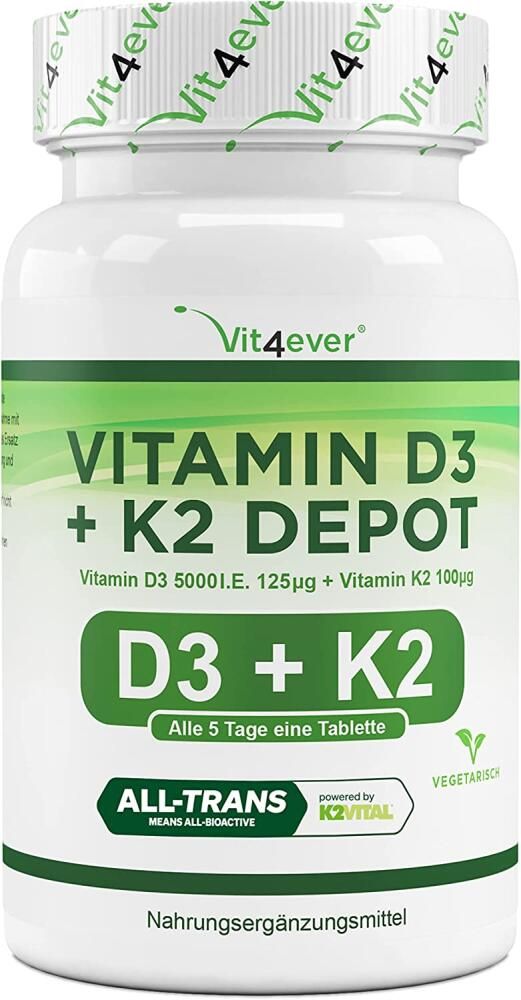 vit4ever Vitamin D3 5,000 IU + Vitamin K2 100 mcg