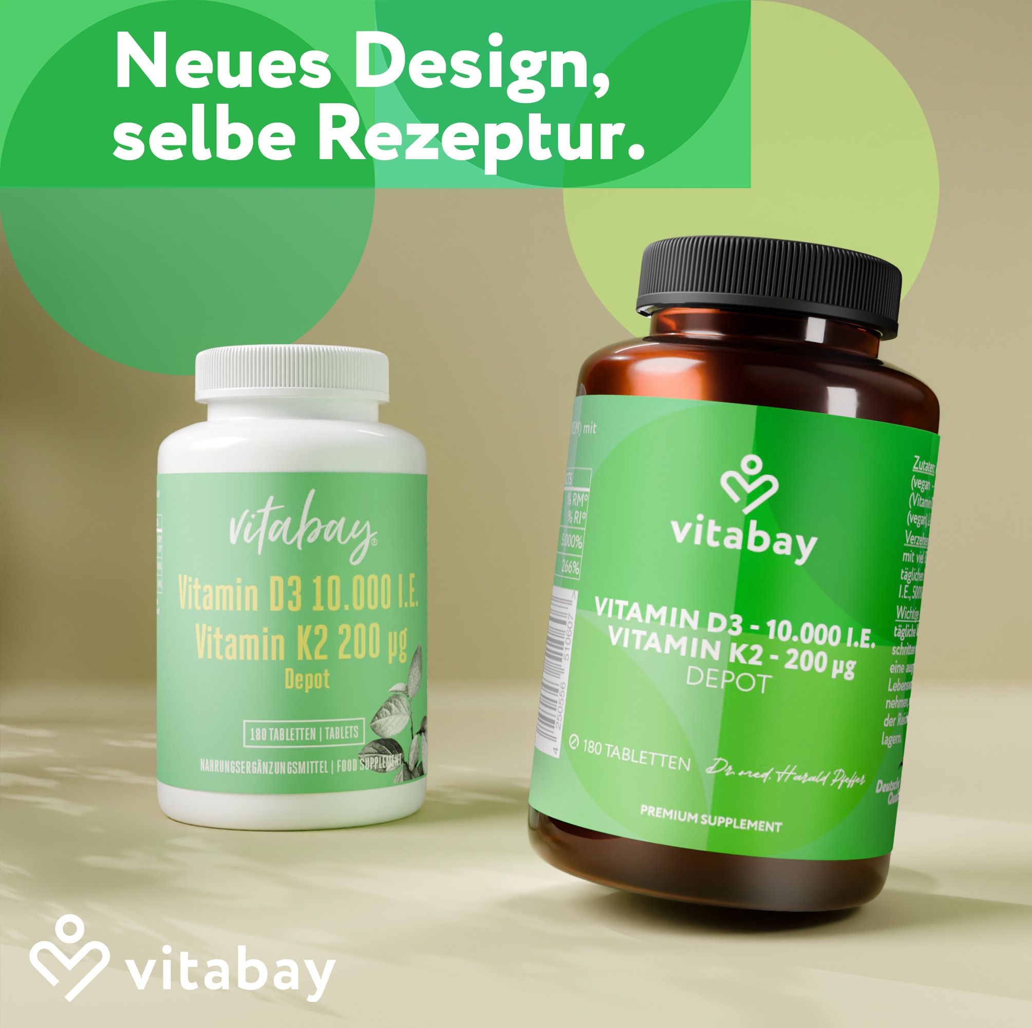Vitabay Vitamin D3 10000 IU + K2 200 mcg depot tablets