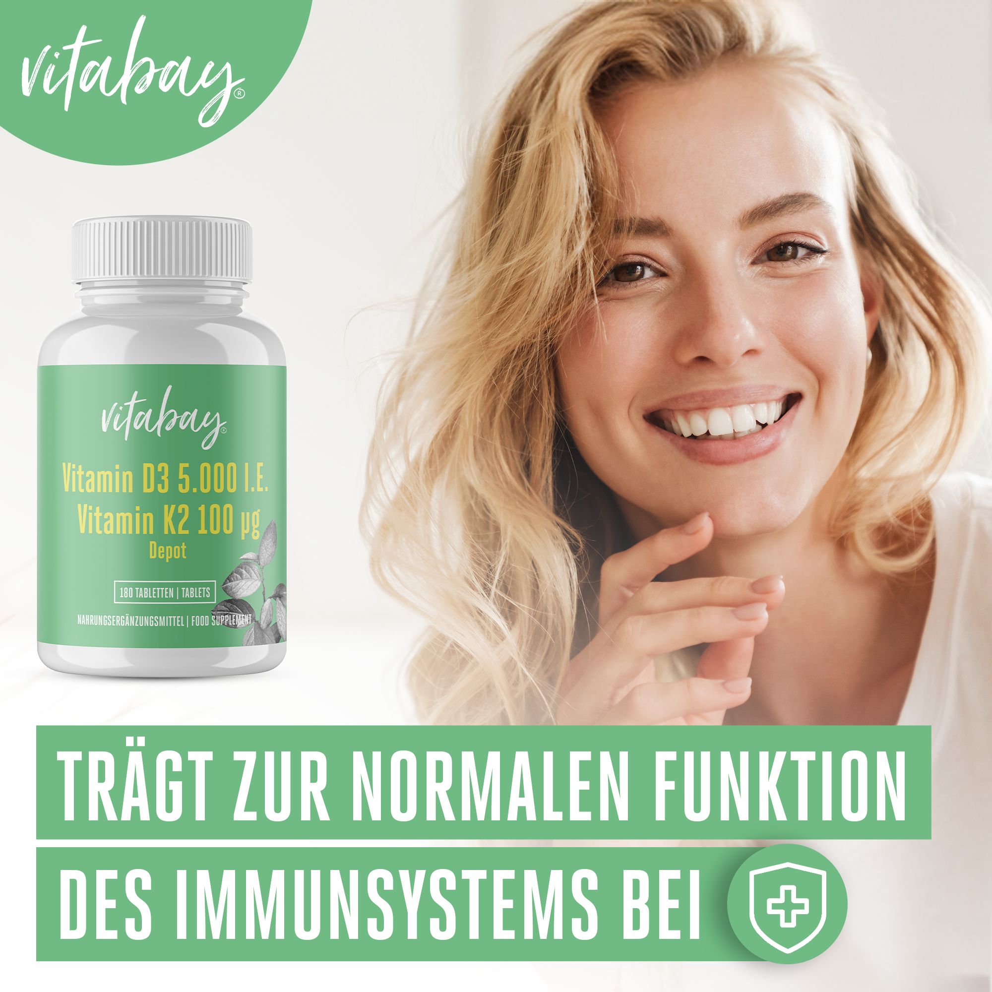 Vitabay Vitamin D3 K2 5000 IU