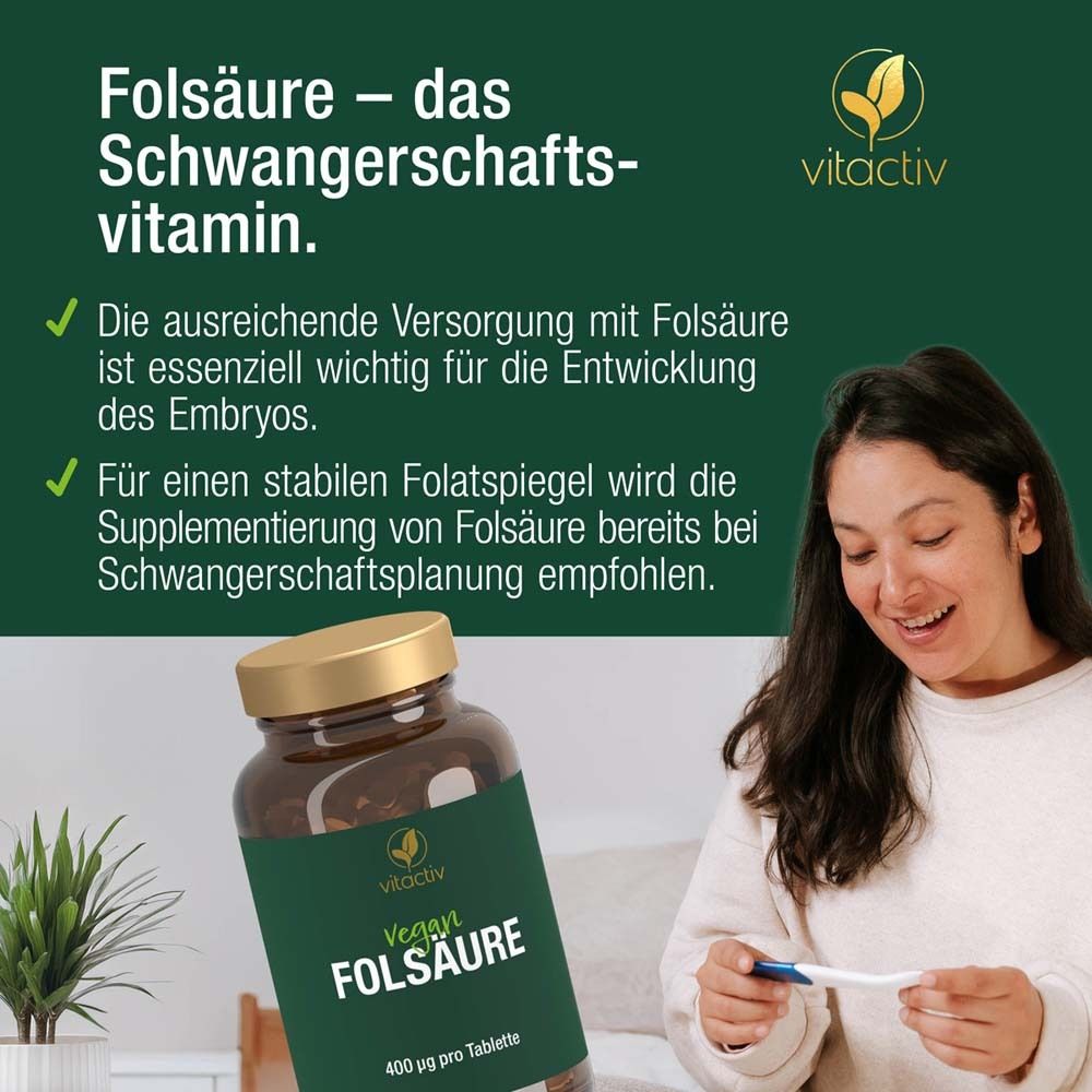 Vitactiv folic acid tablets 400 µg