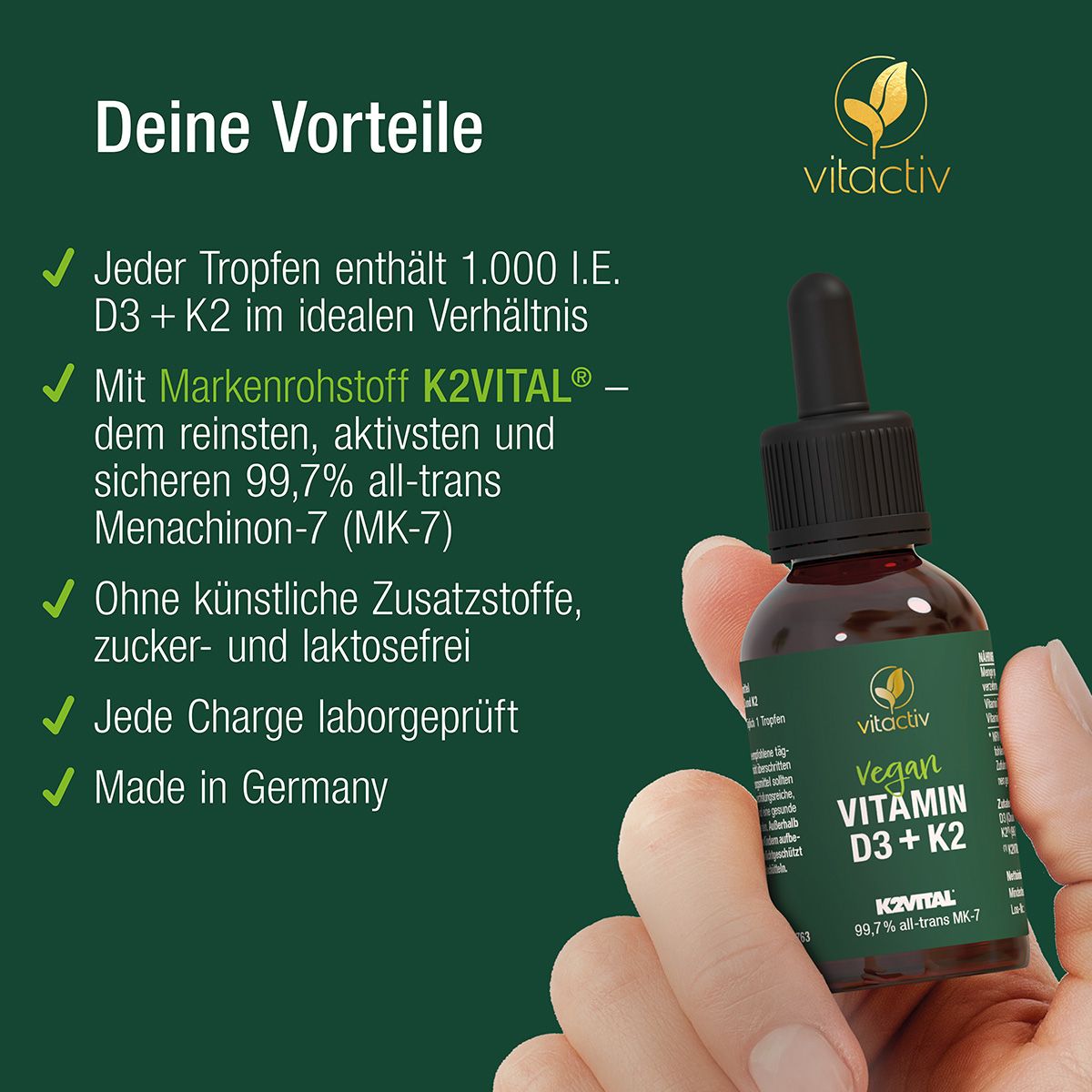 Vitactiv - VITAMIN D3 + K2 DROPS
