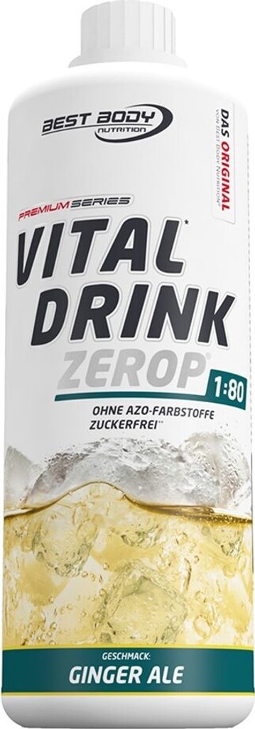 Vital Drink Zerop - 1000 ml Flasche, 1 x 1000 ml Flasche, Geschmack: Ginger Ale