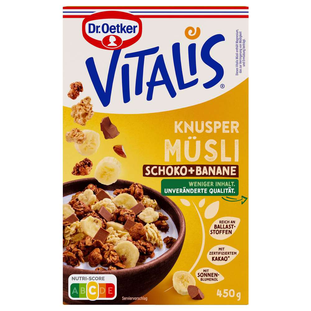 Vitalis Crunchy Muesli Chocolate + Banana
