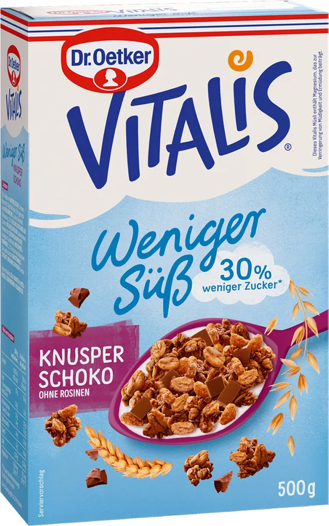 Vitalis Weniger süß Knusper Schoko 0,5Kg