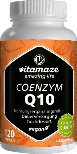 Vitamaze Coenzyme Q10 200mg High Dose Vegan 120 Capsules