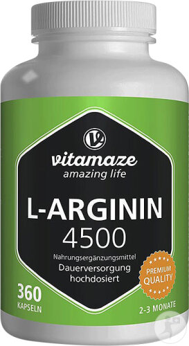 Vitamaze L-Arginine High Dose 750mg 360 Capsules
