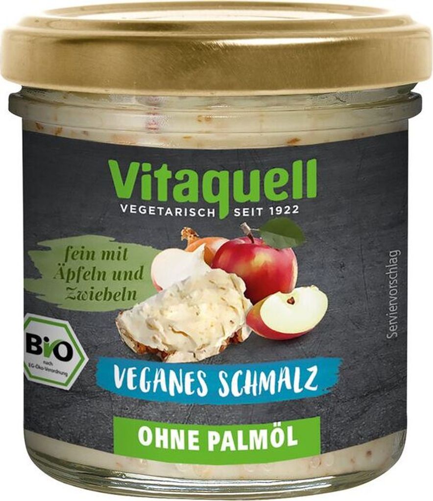 Vitaquell Veganes Schmalz ohne Palmöl-- 120g x 6  - 6er Pack VPE