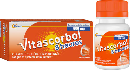 Vitascorbol 8 Hour Vitamin C 500mg Extended Release 30 Tablets