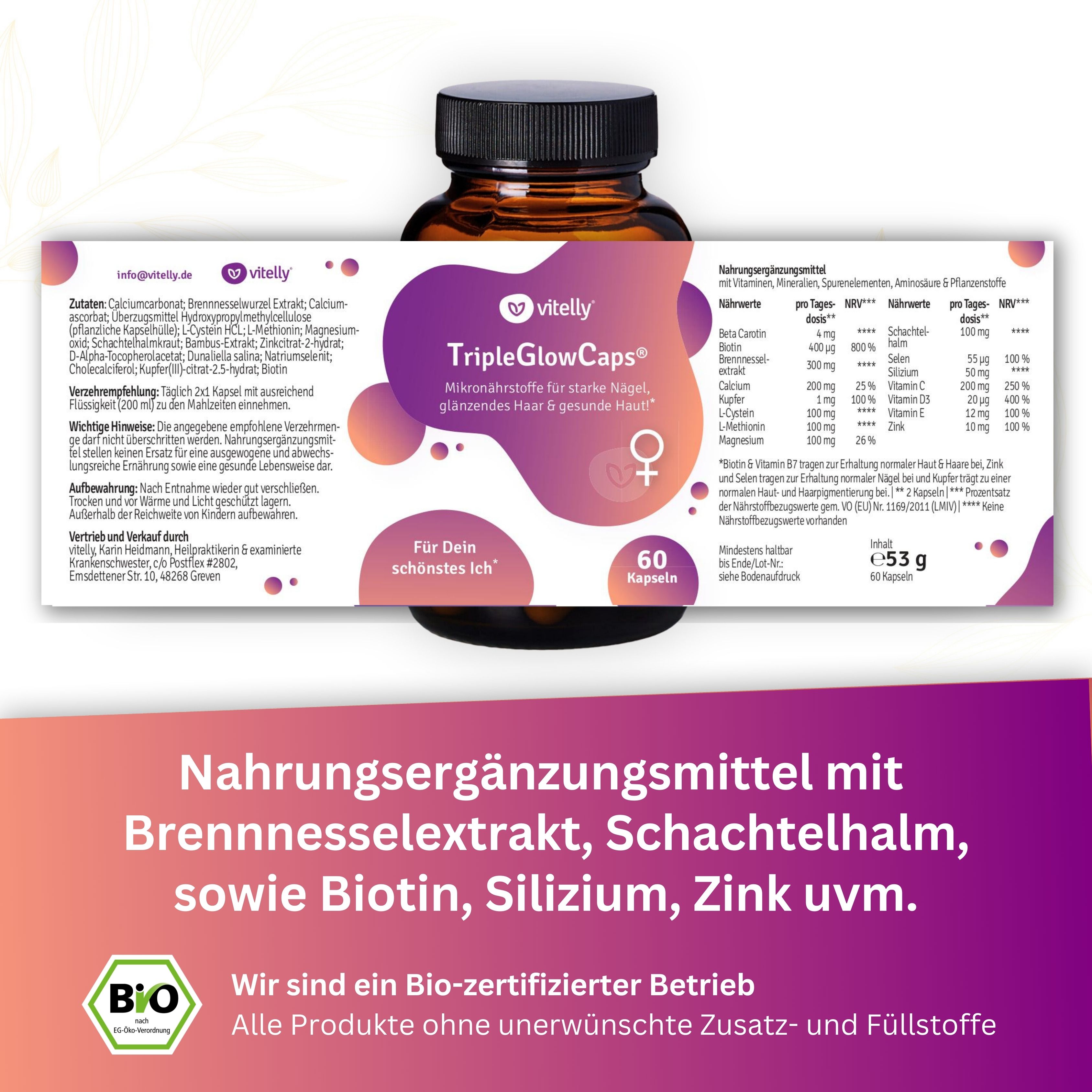 vitelly TripleGlowCaps® – Skin, Hair and Nails Capsules