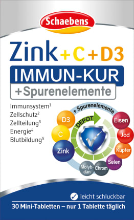 Schaebens Zinc + Vitamin C + Vitamin D3 tablets 30 pcs., 10 g