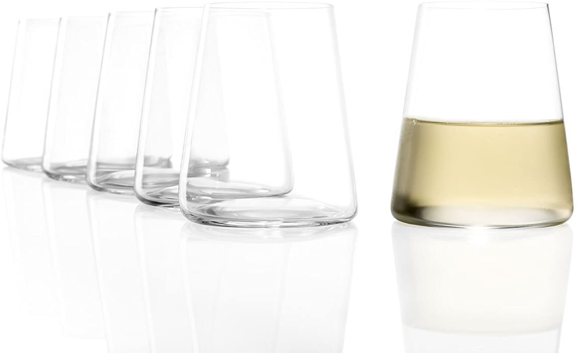 Stölzle Lausitz Power Wine Glasses without Stem, 380 ml, Set of 6 White Win