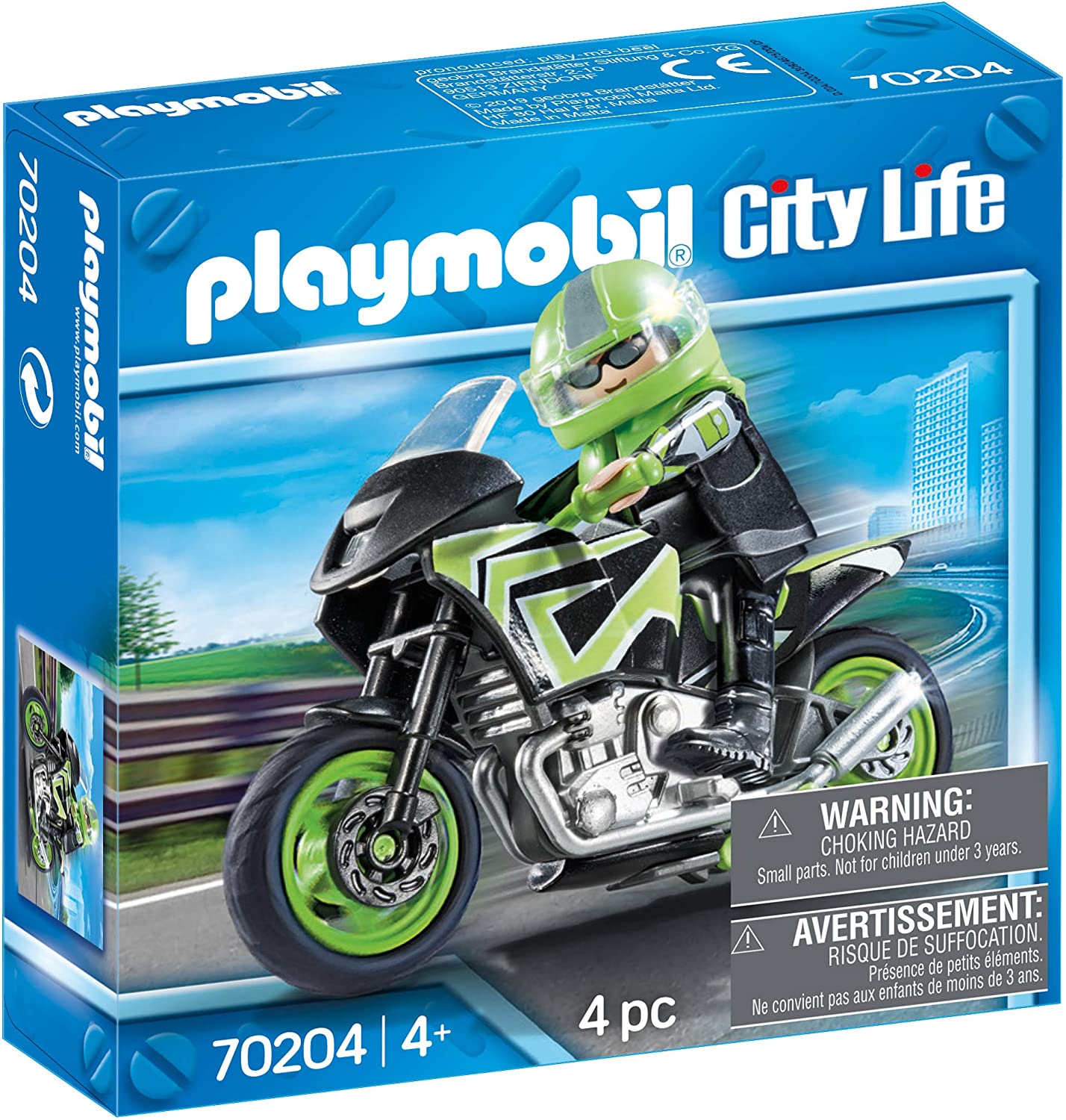 Playmobil 70204 City Life Motorbike Tour 4 Years and Above Colourful One Si