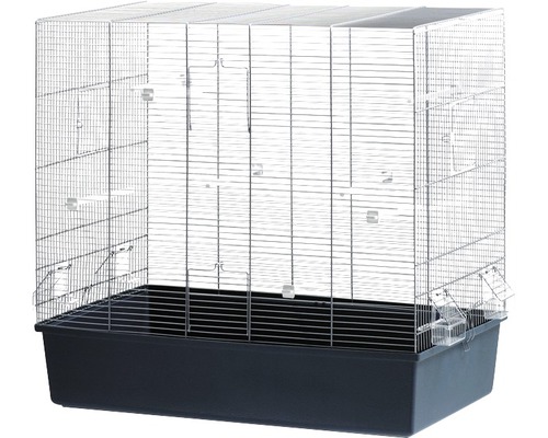 Rose bird cage including perches and bowls 80 x 45 x 75 cm blue