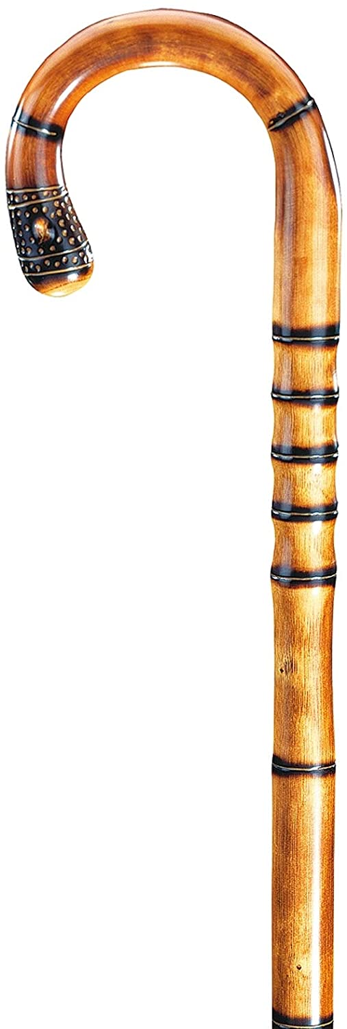 Walking Stick Round Hook Chestnut Jambis Colour Natural Material Precious C